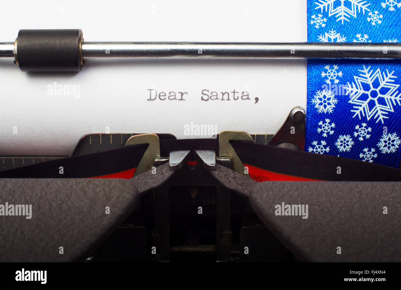 'Cher Santa' lettre sur machine à écrire Banque D'Images