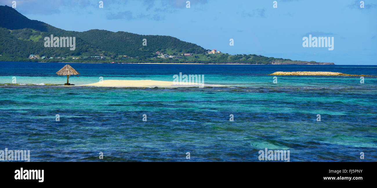 La petite île de Mopion, Saint Vincent et les Grenadines Banque D'Images
