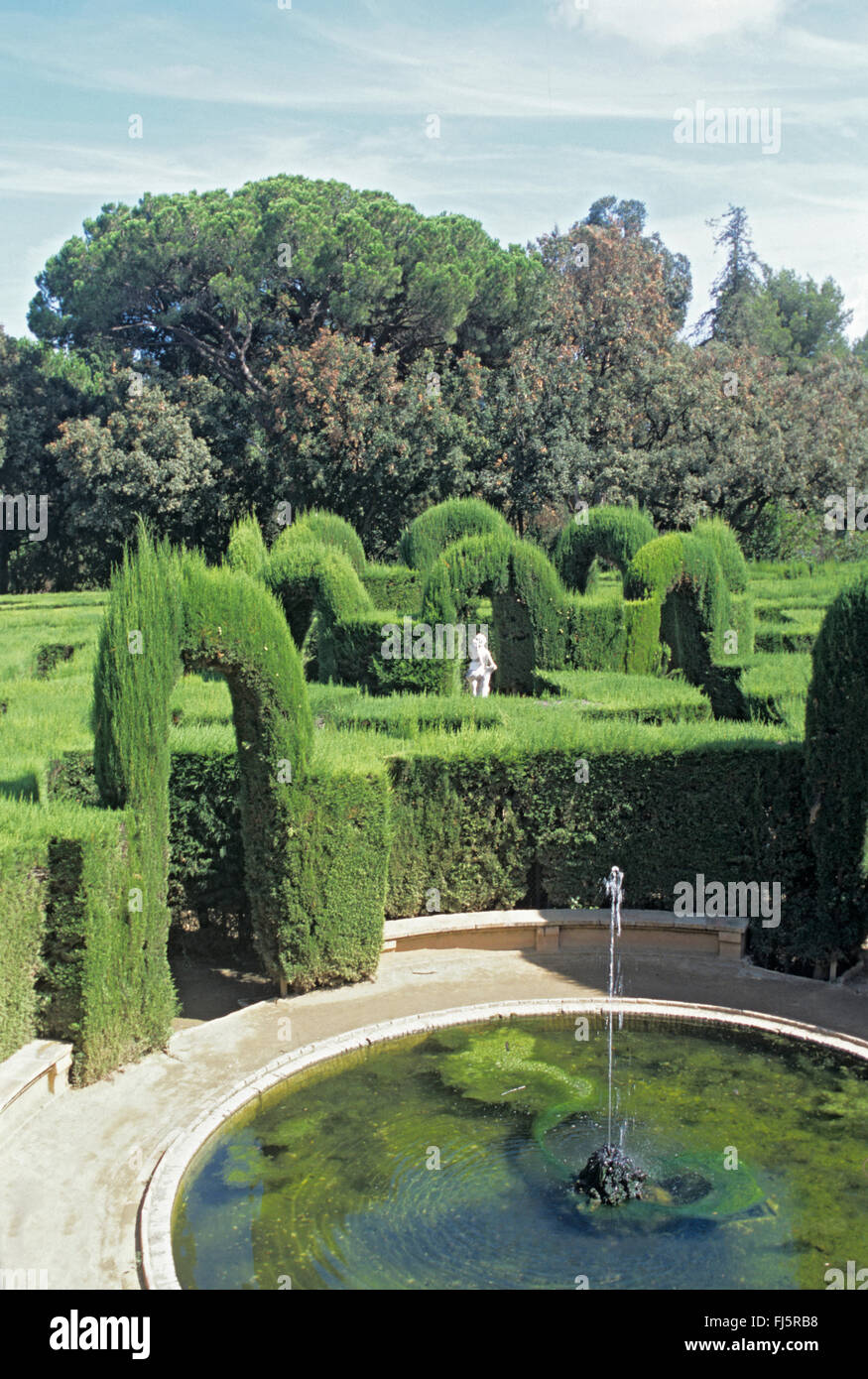 Parc del Laberint d'Horta, Barcelone Banque D'Images