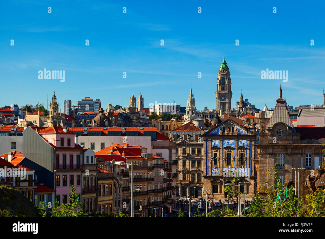 Porto vue sur le centre historique Banque D'Images