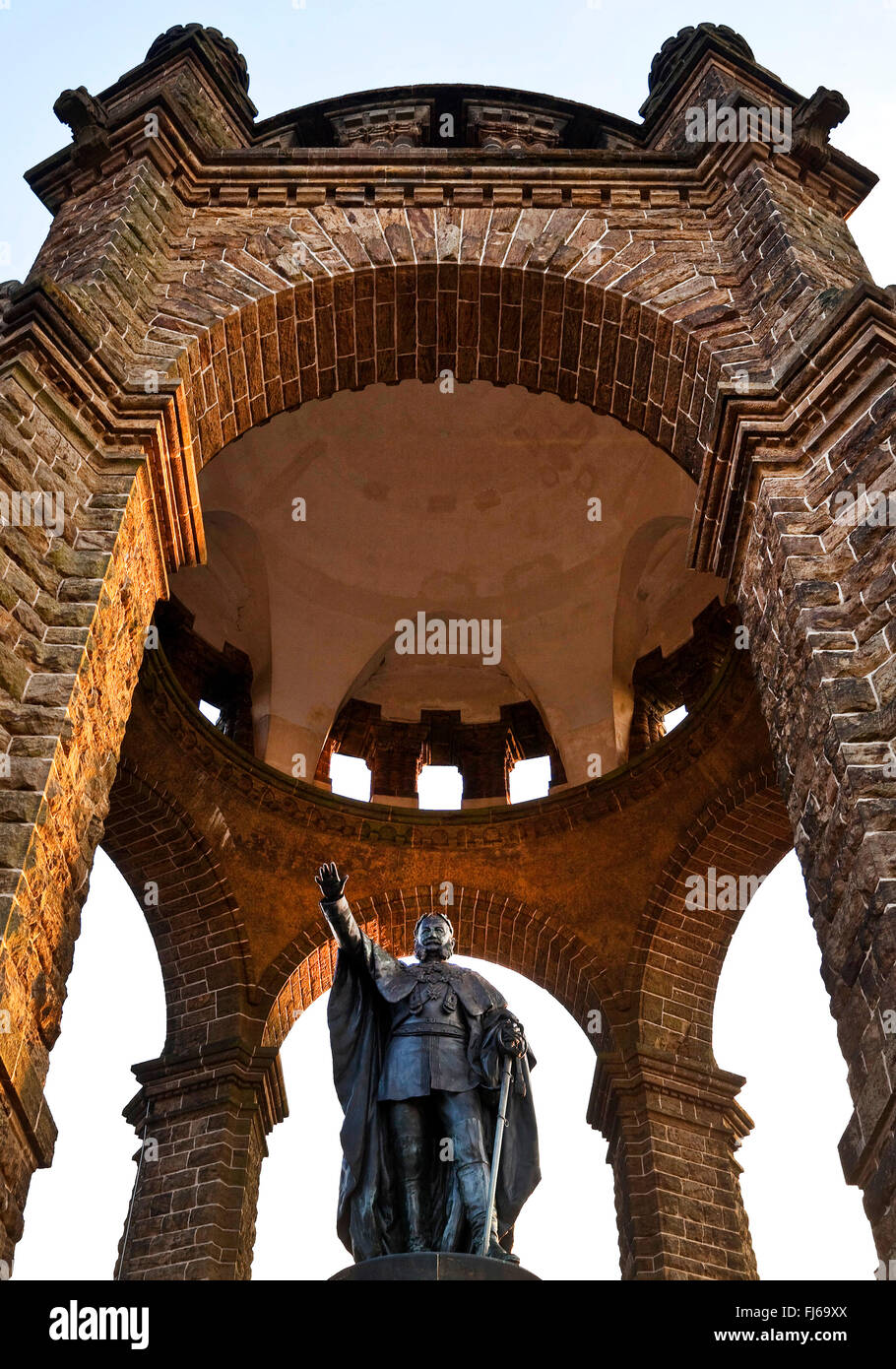 Monument de l'Empereur Guillaume , l'Allemagne, en Rhénanie du Nord-Westphalie, à l'Est de la Westphalie, Porta Westfalica Banque D'Images