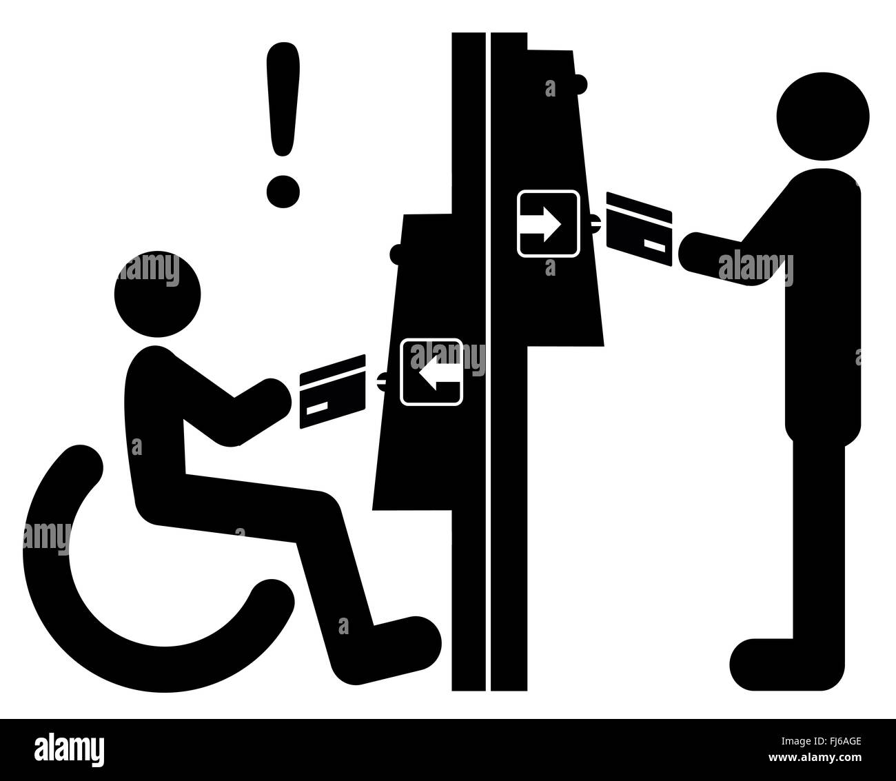 L'inclusion des personnes handicapées Banque D'Images
