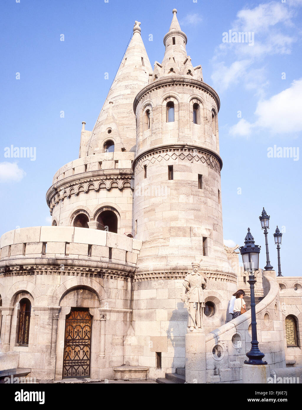 Du Bastion des Pêcheurs (Halászbástya), Colline du Château, le quartier du château, quartier de Buda, à Budapest, Hongrie Banque D'Images