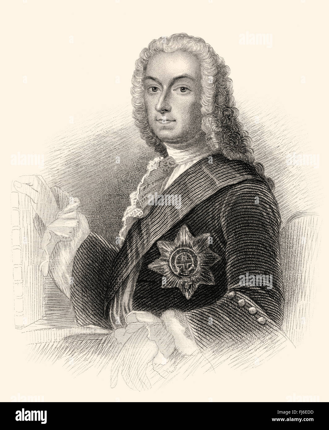 La rt l'honorable Richard Boyle, 3 comte de Burlington et 4e comte de Cork, 1694-1753, un architecte Anglais, politicien et jardin d Banque D'Images