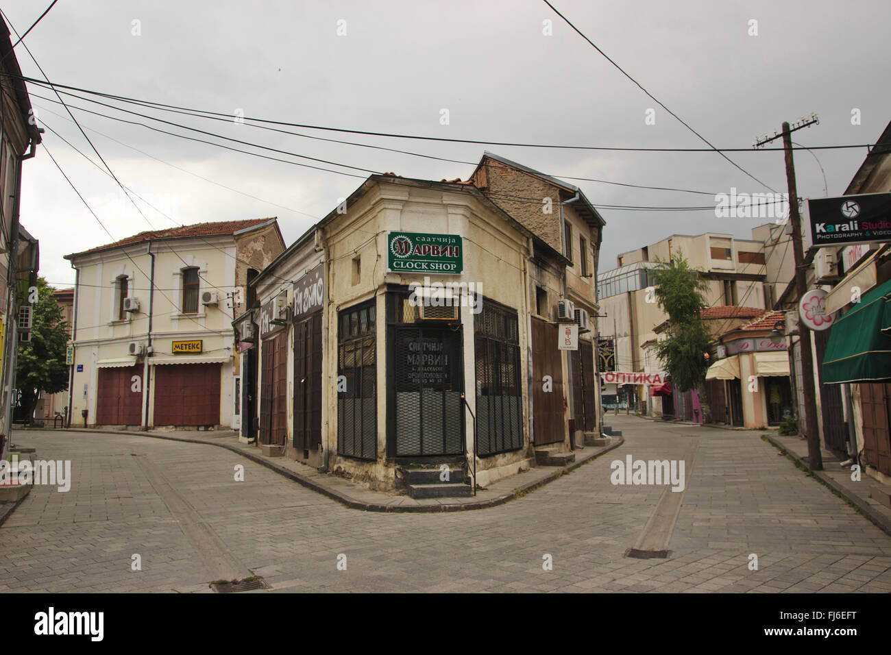 Dans le bazar de la rue de Bitola, Macédoine Banque D'Images