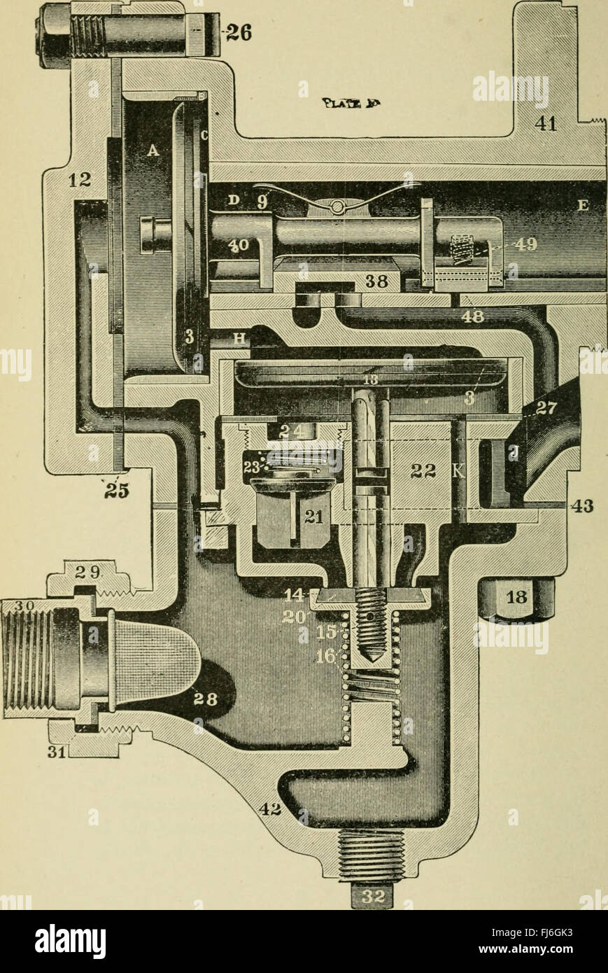 Un ouvrage technique sur les causes, les symptômes et le traitement des maladies du système de freinage pneumatique, publié en 1894. Banque D'Images