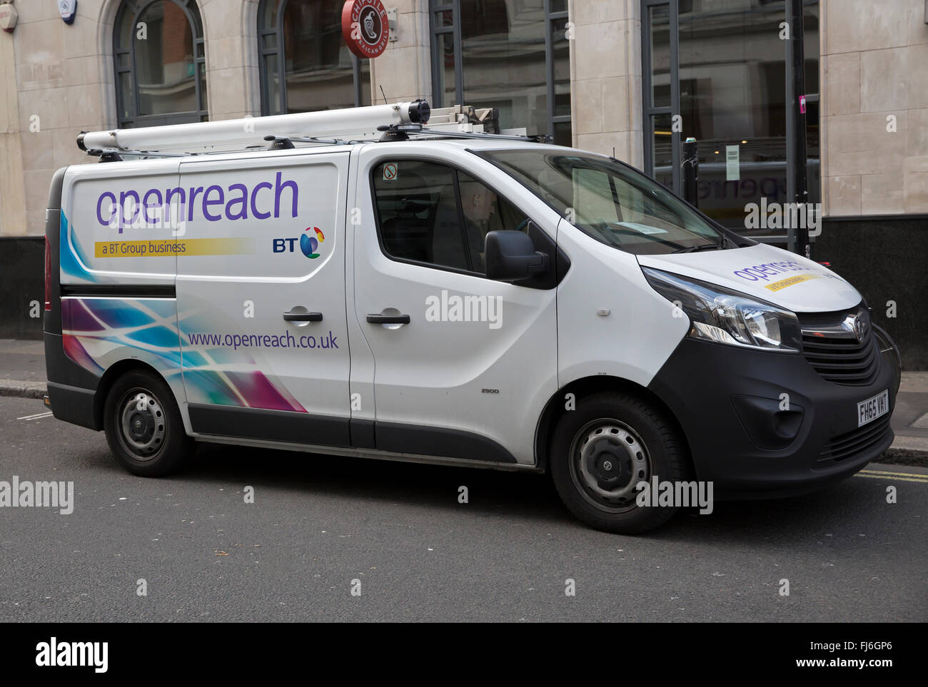 Openreach van stationné dans Wardour Street London Banque D'Images