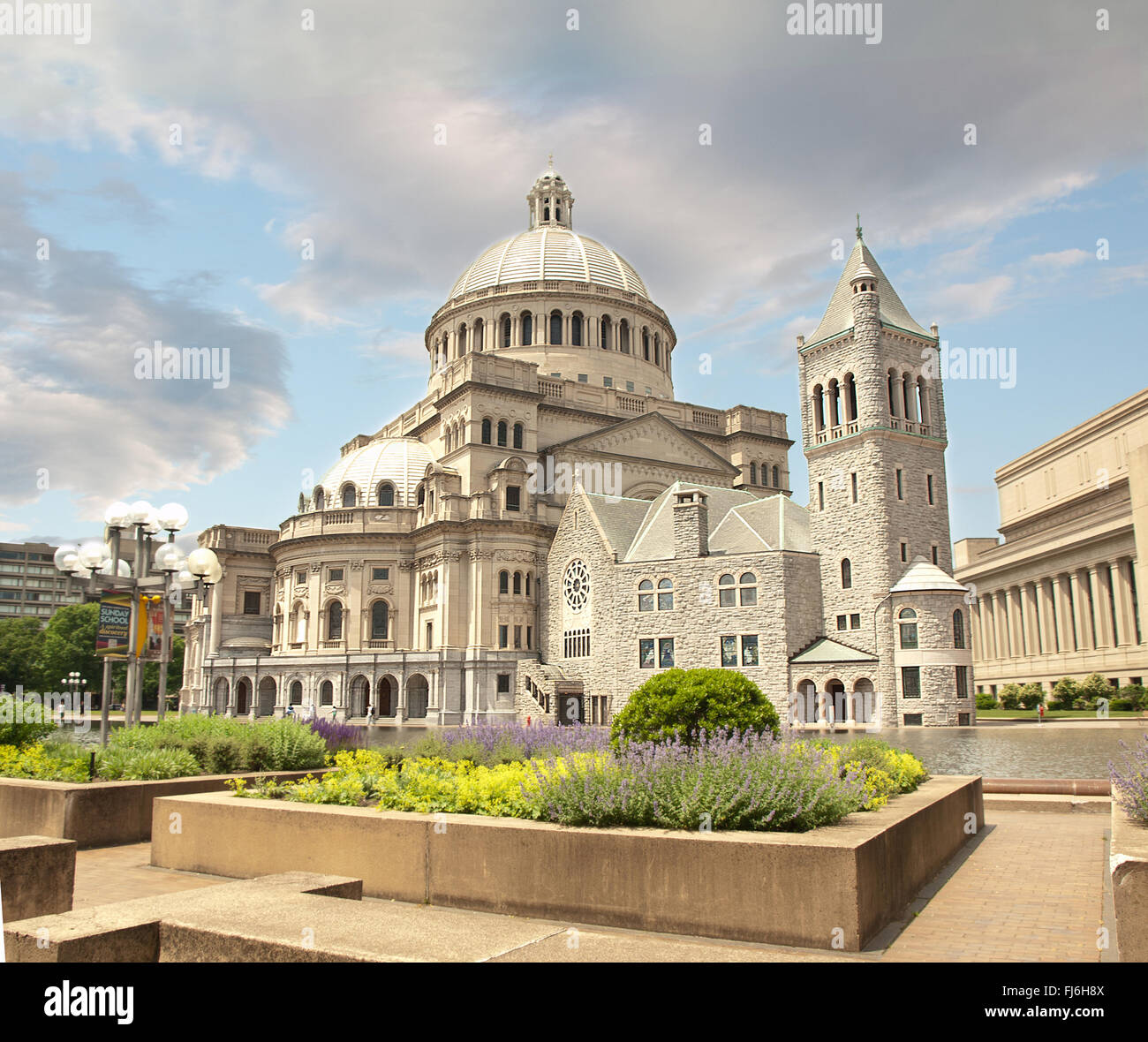 Boston, Massachusetts, USA- Juin 9,2014. vue de la première Église du Christ, Scientiste Banque D'Images