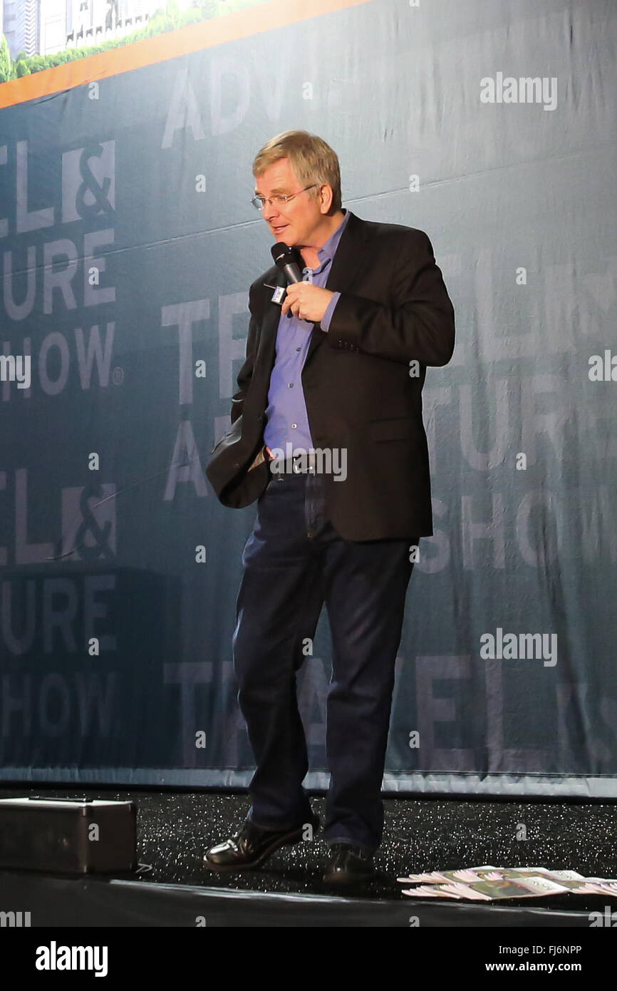 Long Beacgh, Californie, USA. Feb 27, 2016. Le Los Angeles Travel & Adventure Show est venu à la Long Beach Convention Centre du 27 et 28 février 2016 apporter avec elle des centaines des meilleurs fournisseurs de services de voyage et de destination qui partagent les experts conseils de voyage et des secrets d'initié, de permettre aux voyageurs de planifier et personnaliser leur prochaine aventure, et proposons des offres de voyage. Tous les visiteurs ont droit à un marché culturel hautement interactif de cuisine internationale, de la musique, de la danse, celebrity enceintes de voyage, les derniers gadgets de voyage et d'autres activités amusantes. (Crédit Image : © Craig D Banque D'Images