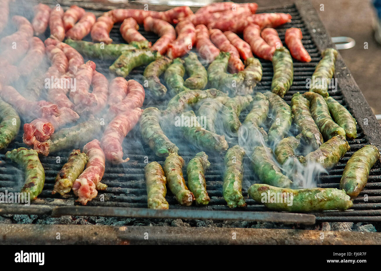 Italie Sicile la pistache de Bronte Pistache saucisse du juste Banque D'Images