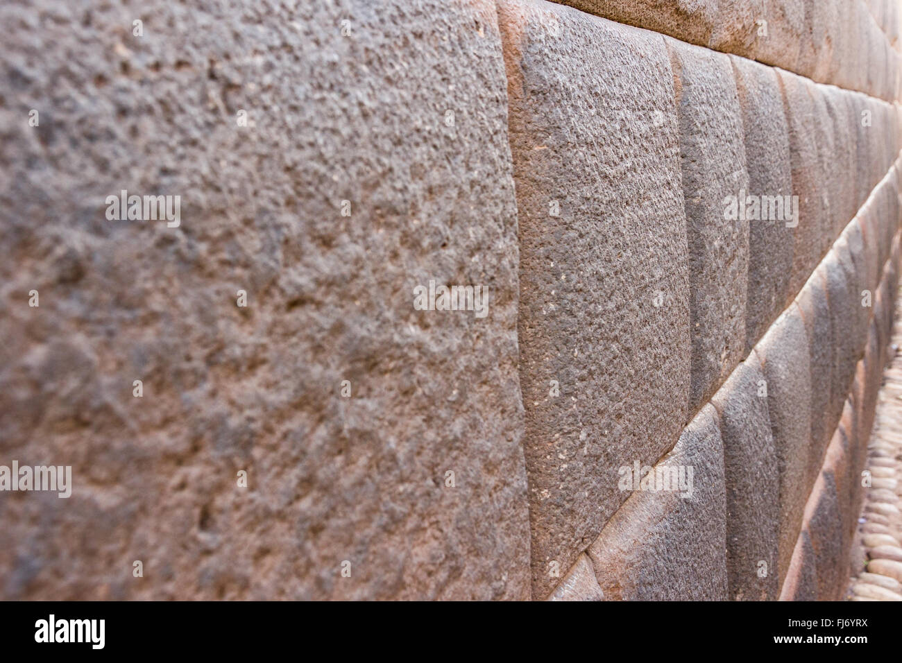Mur inca pefectly alignés Banque D'Images