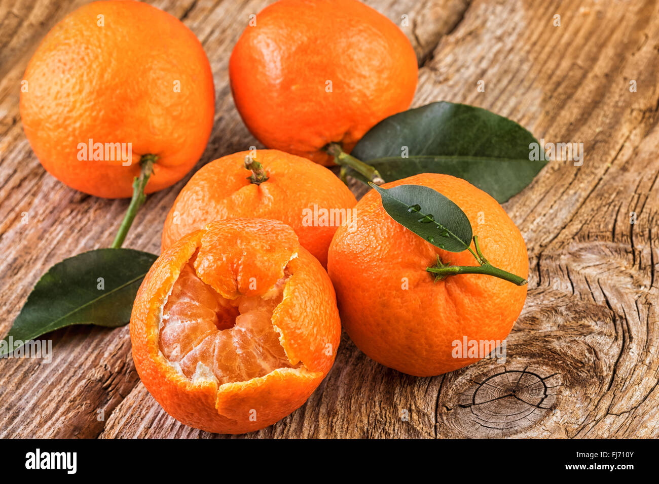 Mandarines mandarines closeup Banque D'Images