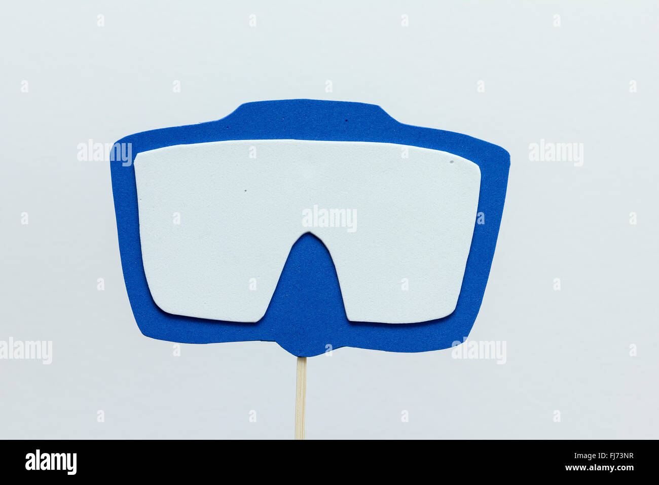 Masque de plongée en mousse EVA sur fond blanc Banque D'Images