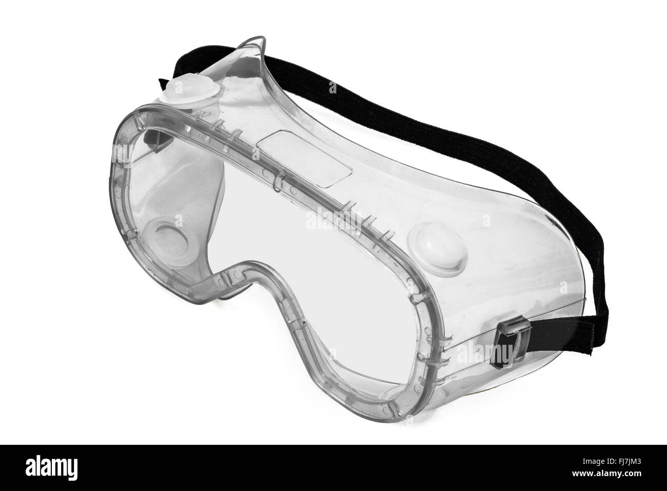 Lunettes de sécurité, isolé sur fond blanc Banque D'Images