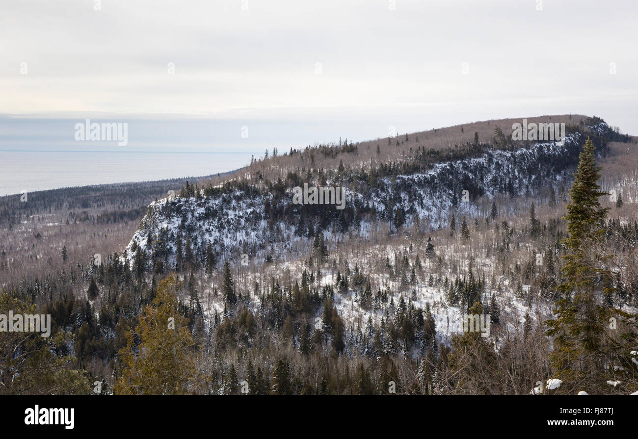 Alain Bernard montagne qui fait partie de la chaîne de scie dans le comté de Cook, au Minnesota Banque D'Images
