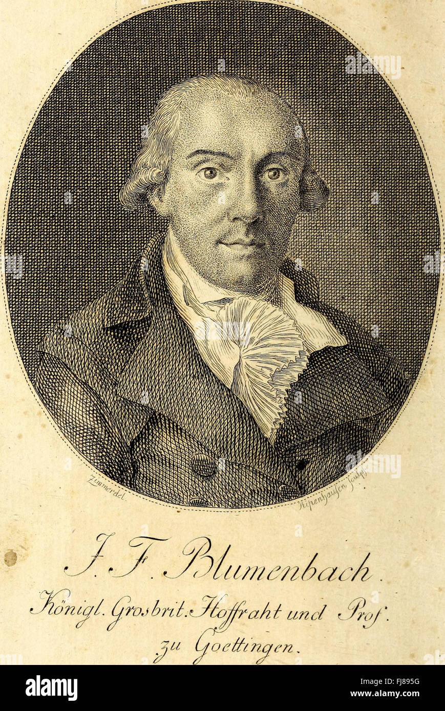 D. Joh. Friedr. Blumenbach's, le professeur zu Göttingen Handbuch der Naturgeschichte - mit Kupfern (1791) Banque D'Images
