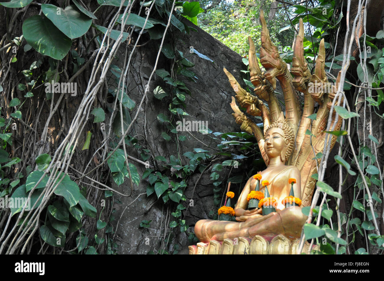 Statue de Bouddha, Phu Si Hill, Luang Prabang, Laos Banque D'Images