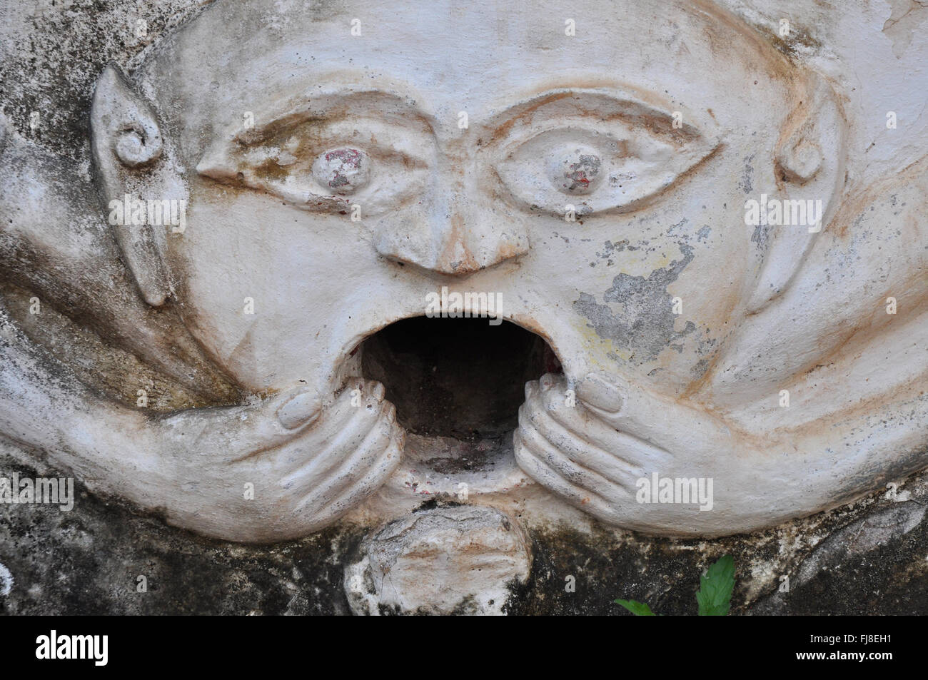 Sculpture dans un temple bouddhiste, Luang Prabang, Laos Banque D'Images
