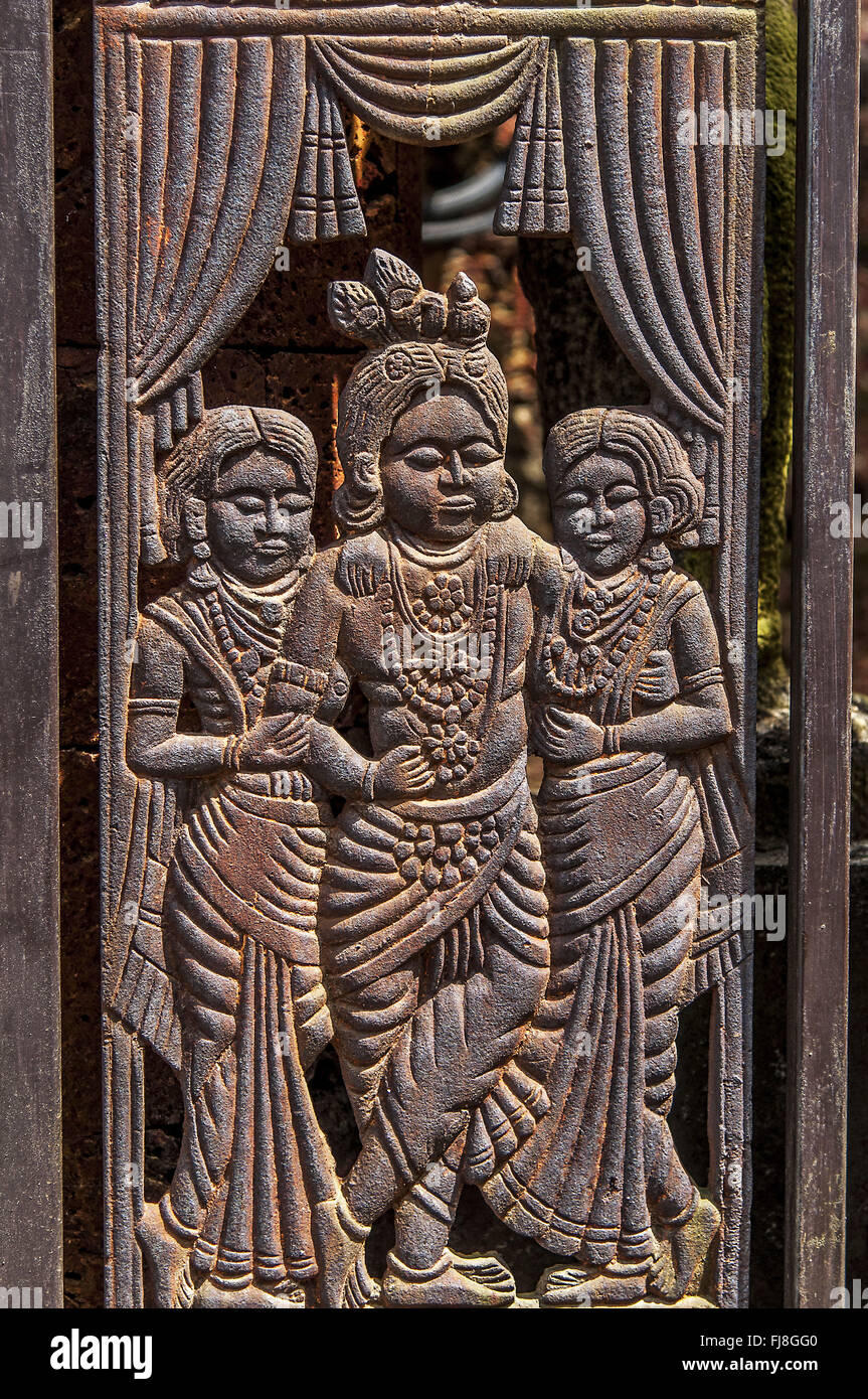 Krishna kerala folklore musée du théâtre, Cochin, Kerala, Inde, Asie Banque D'Images