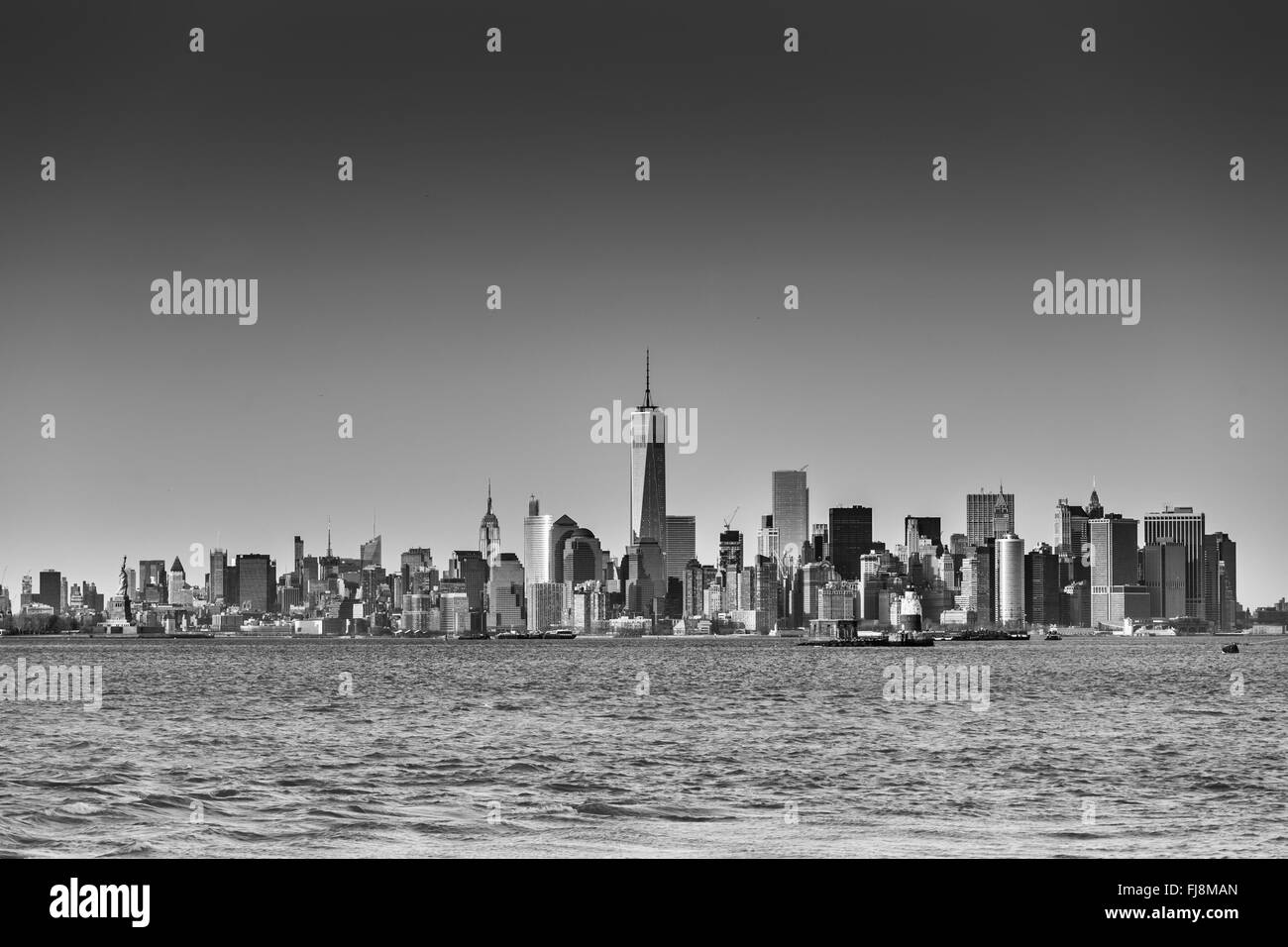 Le centre-ville de New York City Manhattan skyline Banque D'Images