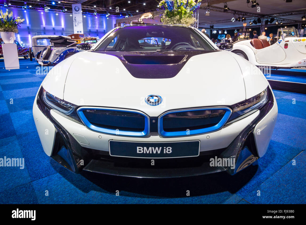 Plug-in hybride de voiture de sport BMW i8. Banque D'Images