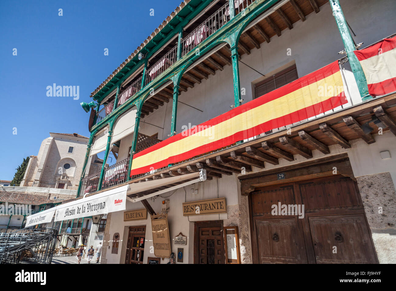 Plaza Mayor de Chinchón,Madrid,Espagne. Banque D'Images