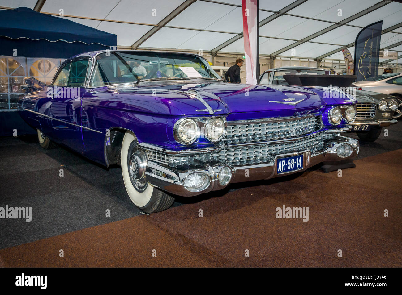 Voiture de luxe pleine grandeur Cadillac Coupe de Ville 1959. Banque D'Images