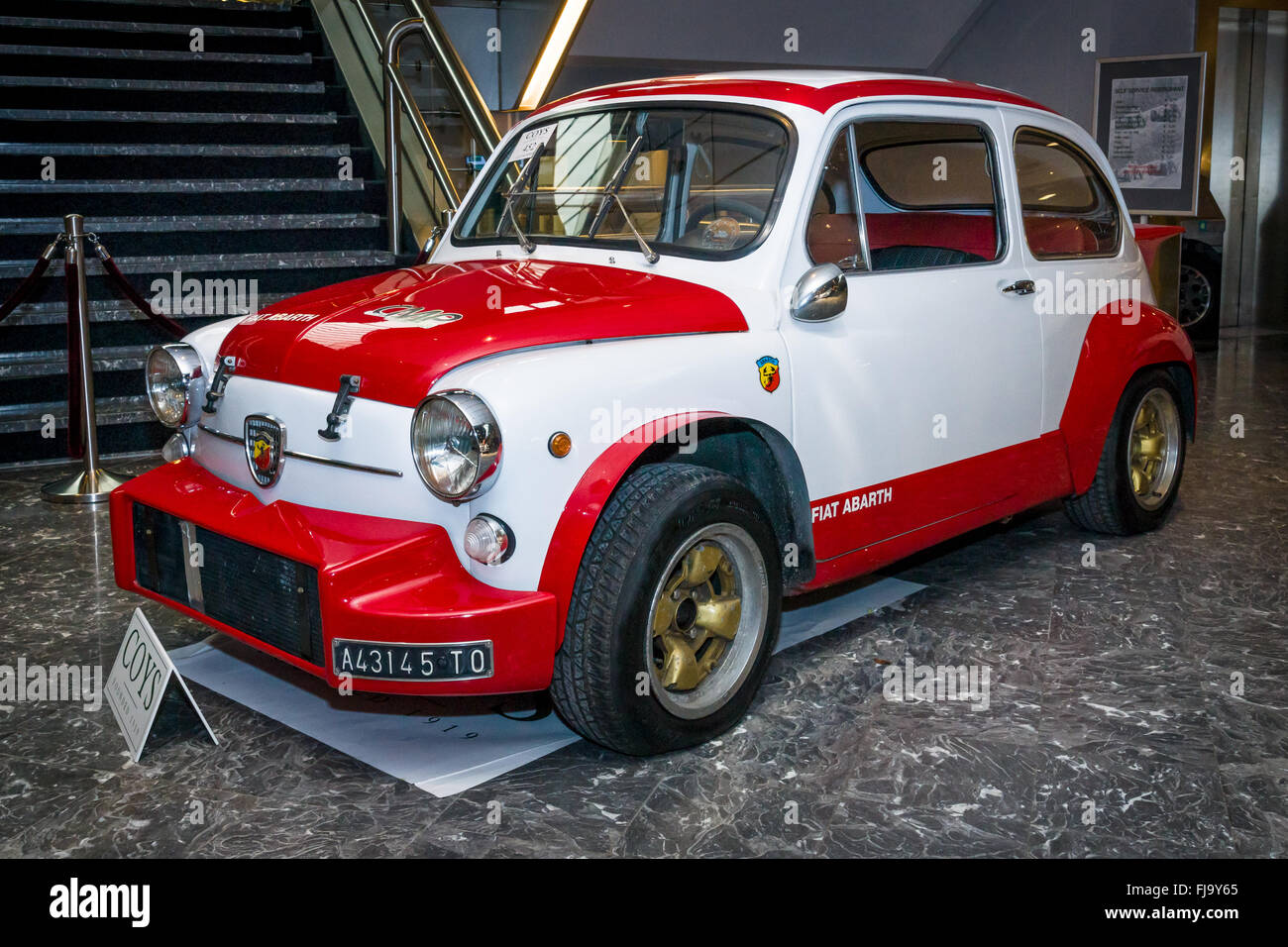 Voiture de sport 1000 Fiat-Abarth TC évocation, 1968. Banque D'Images