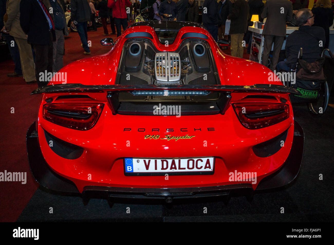 Porsche 918 Spyder Hypercar. Vue arrière. Banque D'Images