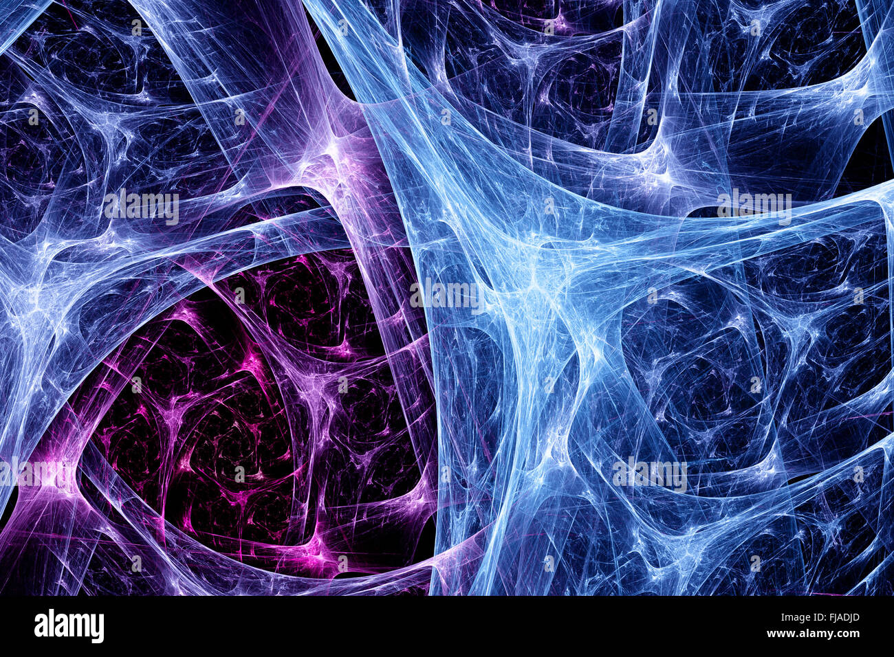 Système synapse colorés, générée par ordinateur fond fractale Banque D'Images