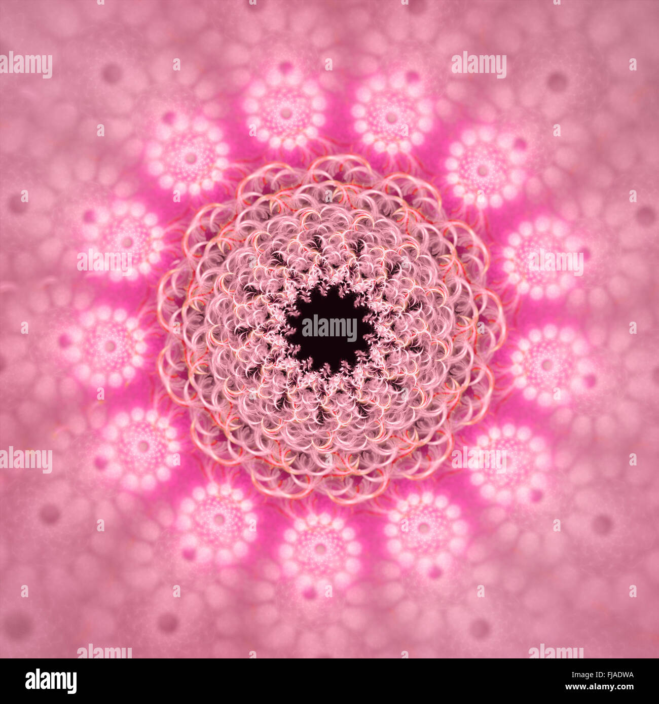 Virus dangereux dans le corps humain, générée par ordinateur abstract fractal illustration Banque D'Images