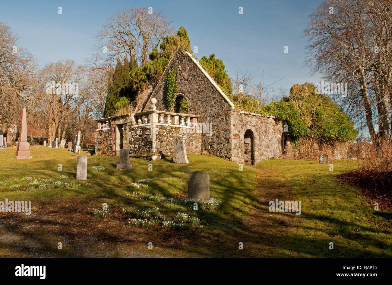 Ruines de l'Église à Kilmore sur l'île de Skye Banque D'Images