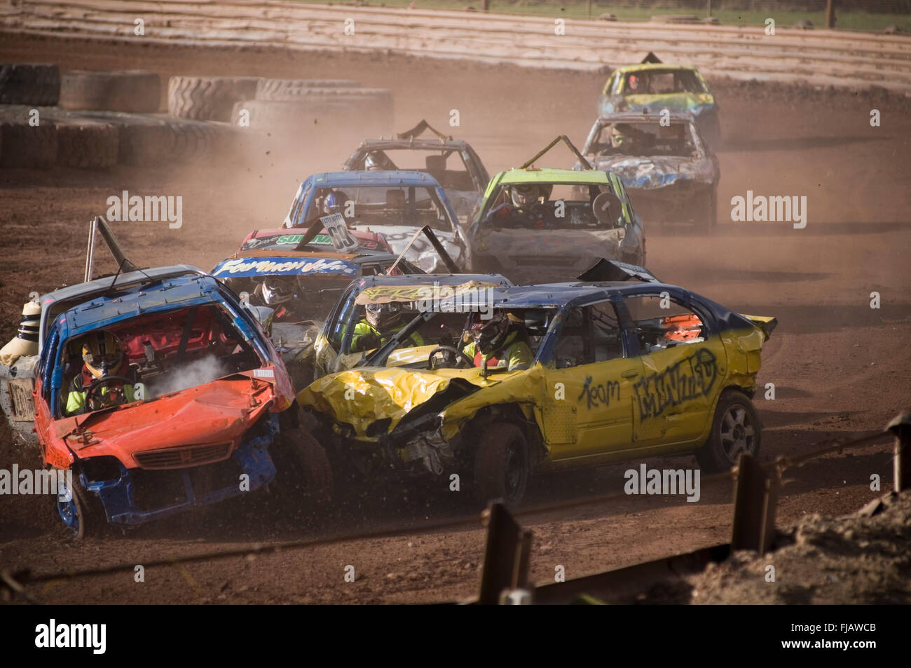 Demolition destruction derby derbies cars Banque de photographies et d