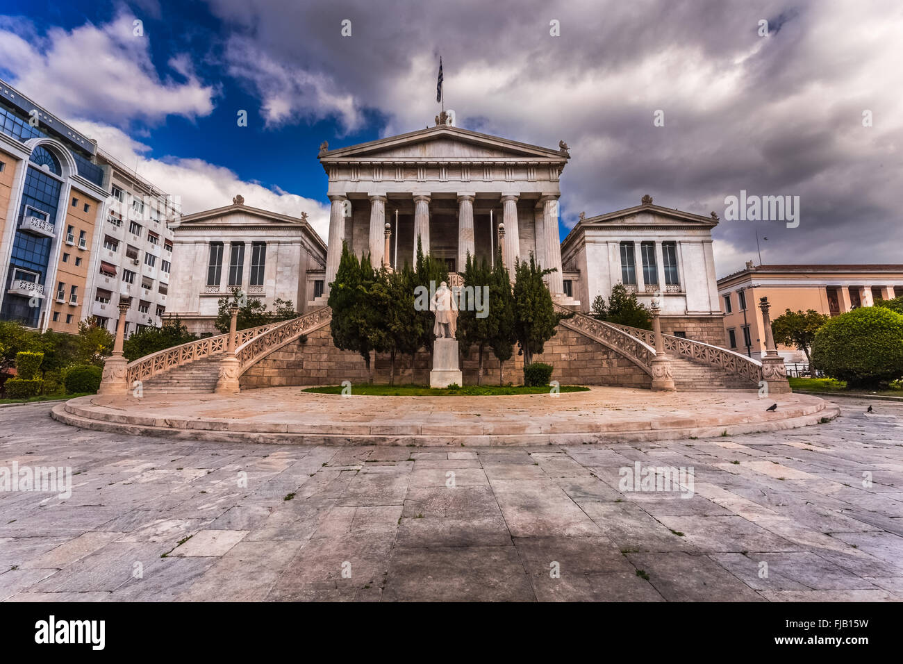 La Bibliothèque Nationale de Grèce, Athènes Banque D'Images