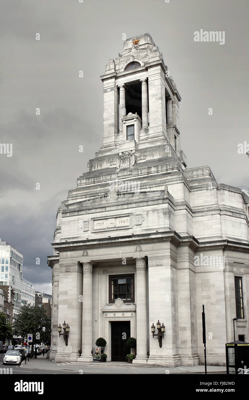 La Grande Loge Unie d'Angleterre Siège - Freemasons' Hall à Covent Garden, Londres Banque D'Images
