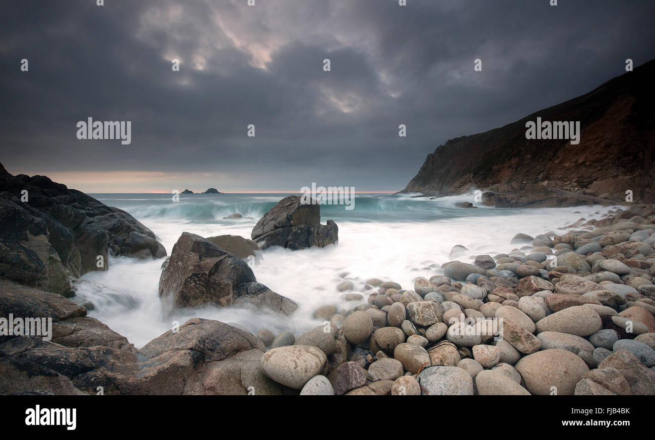 Porth Nanven, Cornwall Banque D'Images