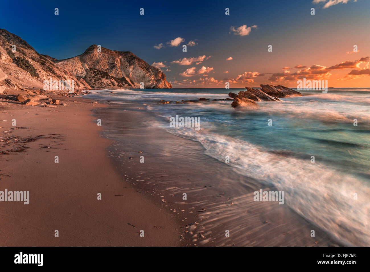 Plage exotique cavo Paradiso, île de Kos Grèce Banque D'Images