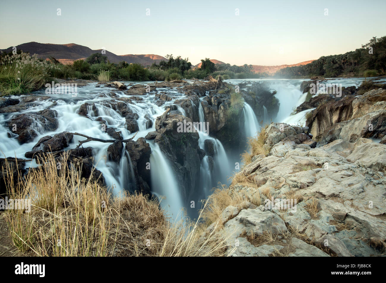 Epupa Falls, la Namibie. Banque D'Images