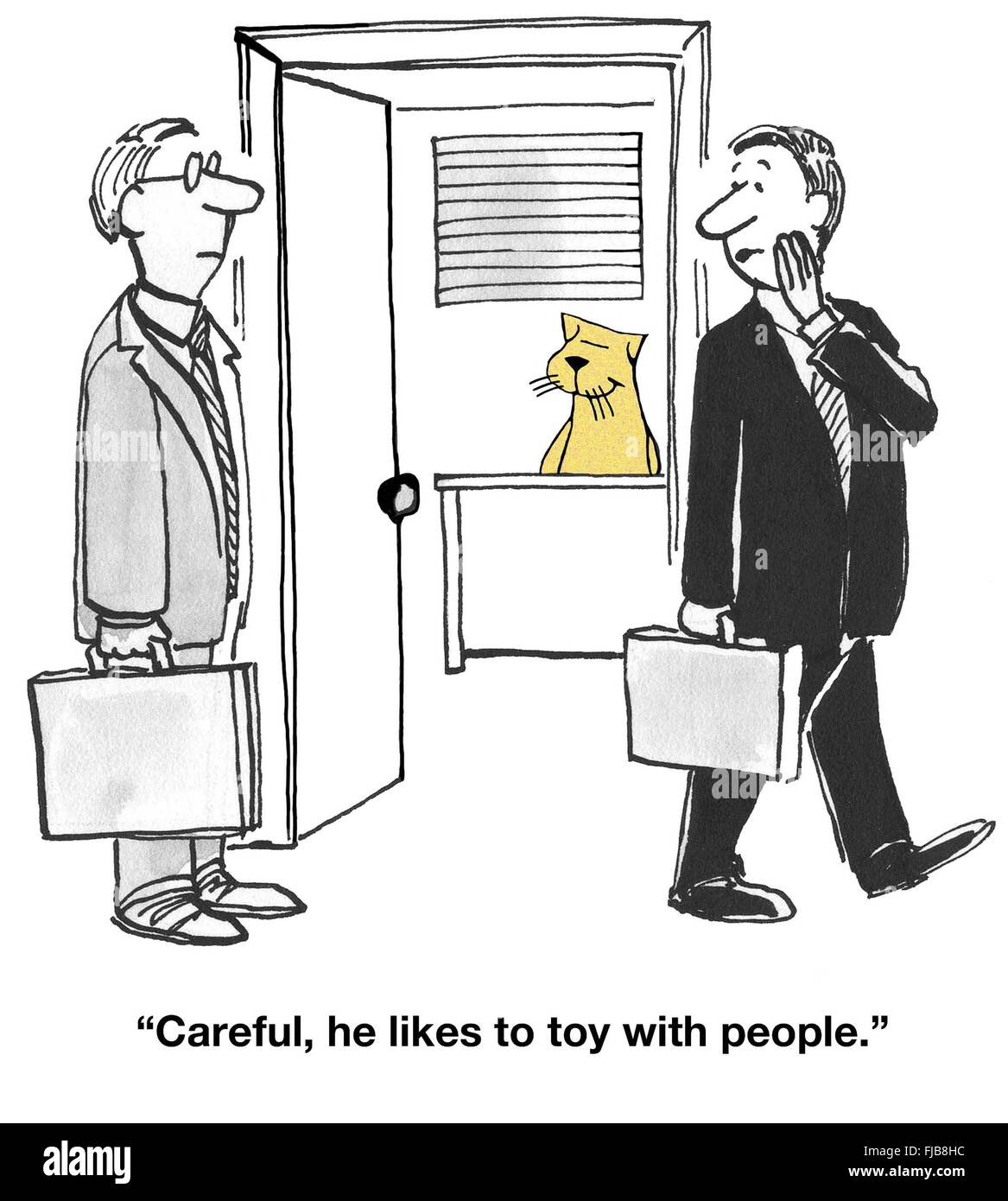 Caricature d'affaires sur un patron difficile. Banque D'Images