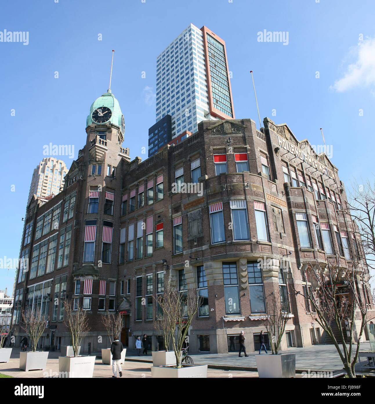 Hotel New York de Rotterdam, aux Pays-Bas. Anciens bureaux de la Holland America Line. Style Art Nouveau, datant de 1917 Banque D'Images