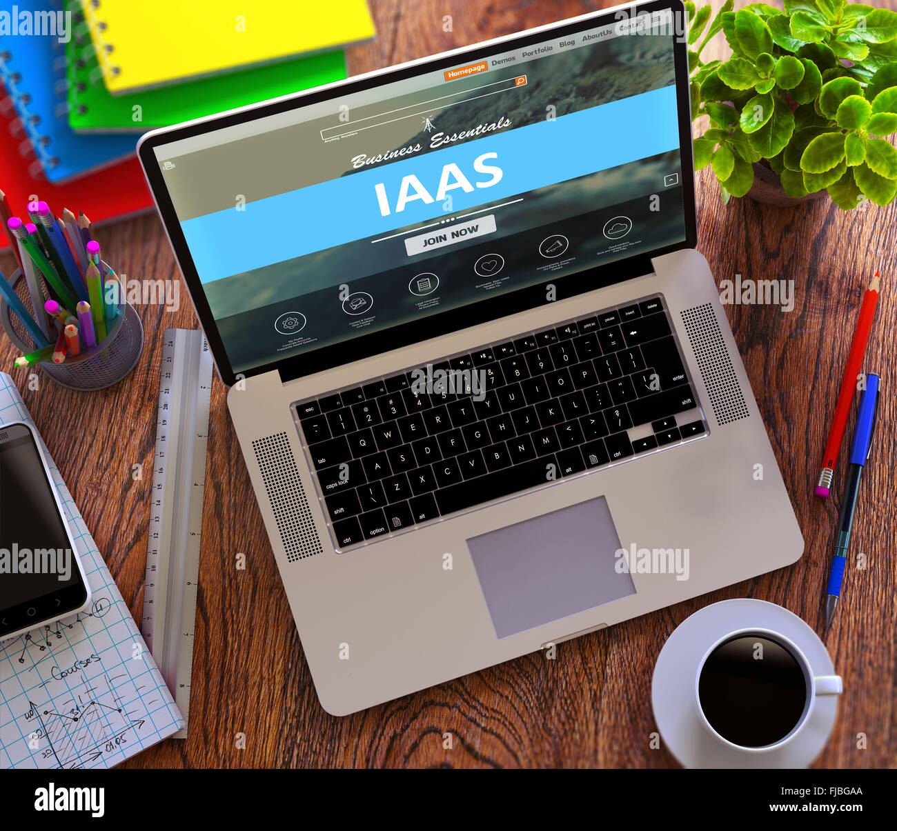 L'IaaS. E-Business Concept. Banque D'Images