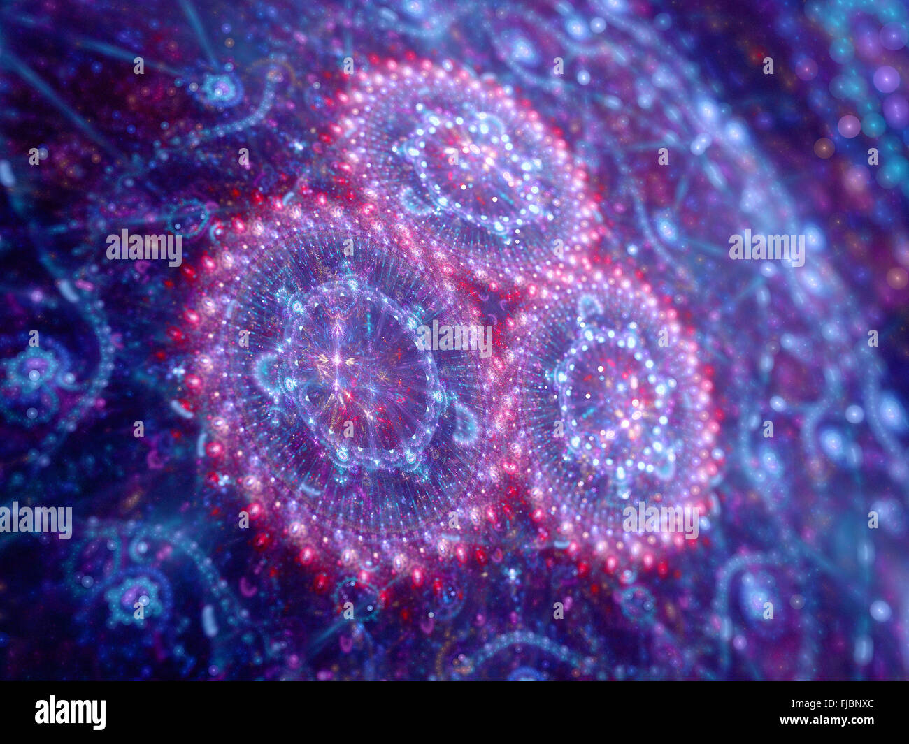 Pignons galactique, générée par ordinateur fractal Résumé Contexte Banque D'Images