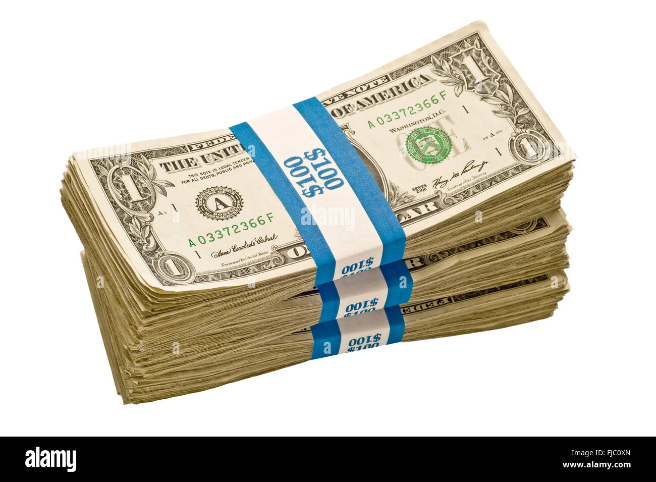 Stack bundles 100 dollar bills Banque de photographies et d'images à haute  résolution - Alamy