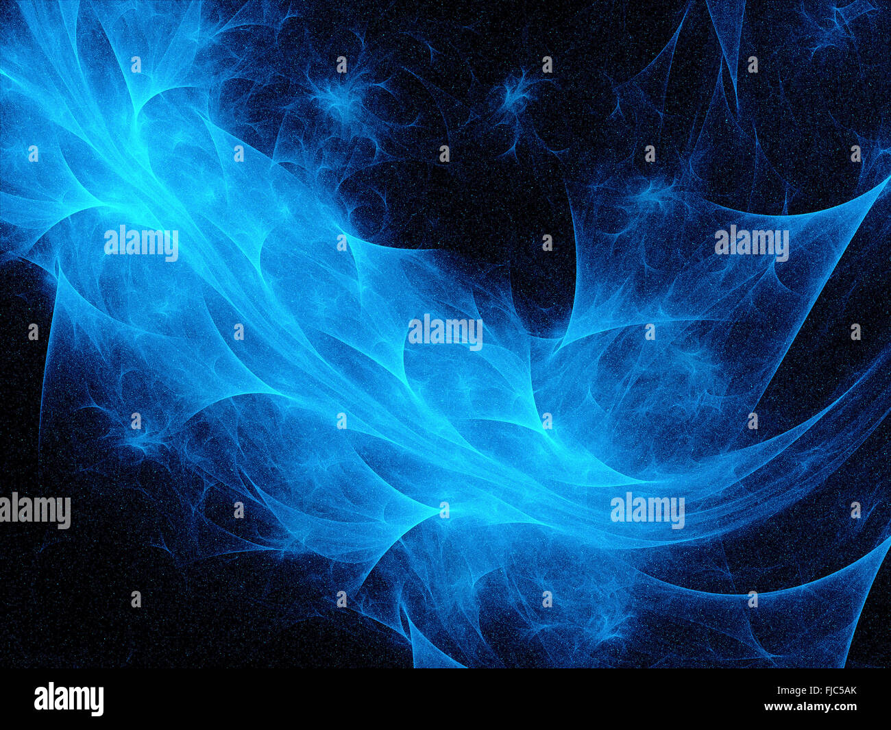 Flux lumineux bleu magique dans l'espace, générée par ordinateur abstract background Banque D'Images