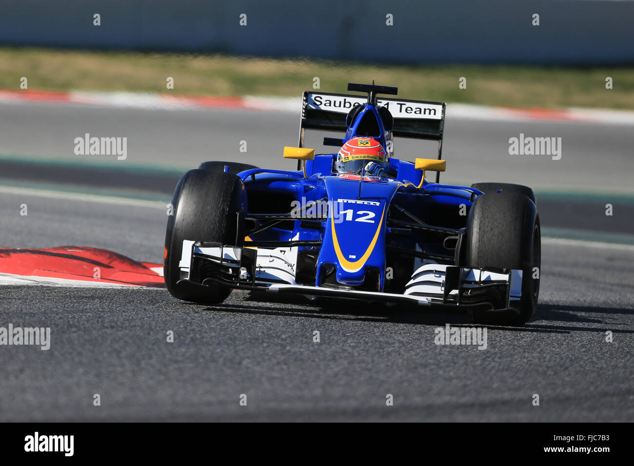 Barcelone, Espagne. 06Th Mar, 2016. Les essais d'hiver pour la voiture de Formule 1 sur le circuit de Catalunya de Barcelone Test 2 Jour 1. Sauber C35 &# x2013 ; Felipe Nasr. Credit : Action Plus Sport/Alamy Live News Banque D'Images