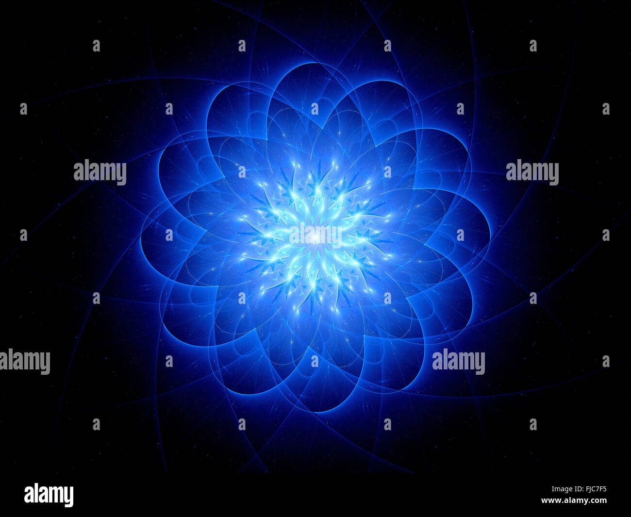 Objet brillant en forme d'étoile, générée par ordinateur abstract background Banque D'Images