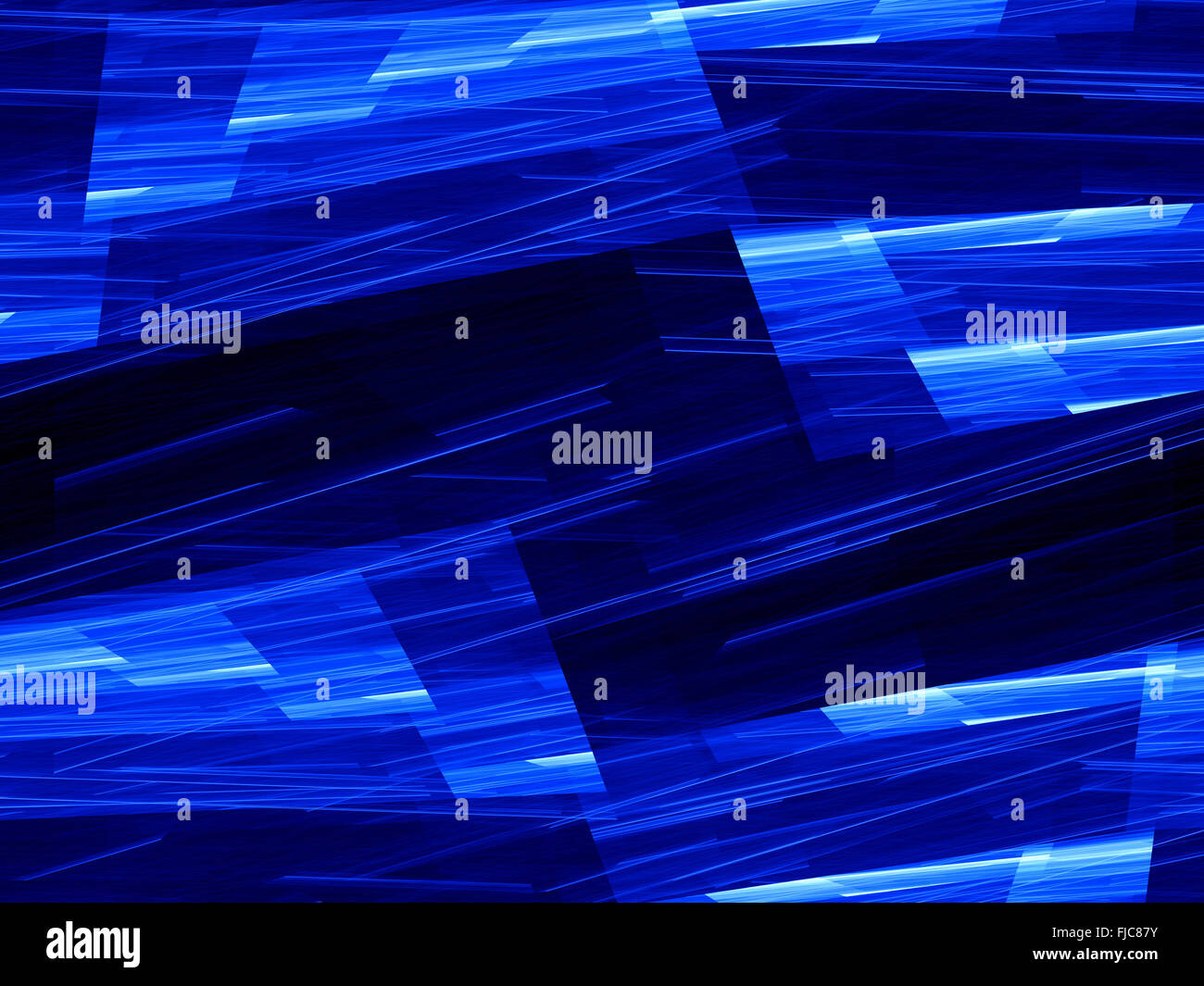 La technologie, les lignes brillantes bleu, générée par ordinateur abstract background Banque D'Images