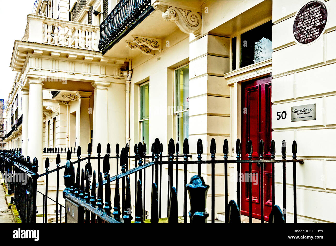 Maisons dans la zone Bloomsbury de Londres ; Haeuser à Bloomsbury Banque D'Images
