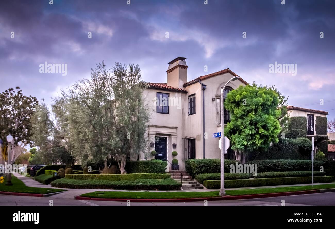 S Orange Drive, Los Angeles, Californie, USA Banque D'Images