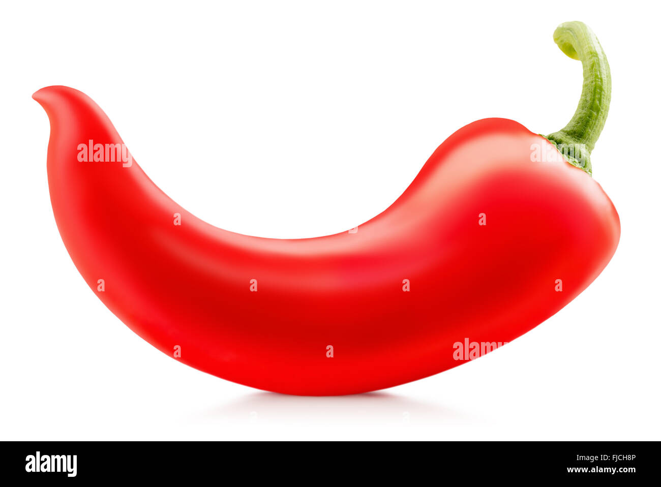 Red hot chili pepper isolé sur le fond blanc. Banque D'Images